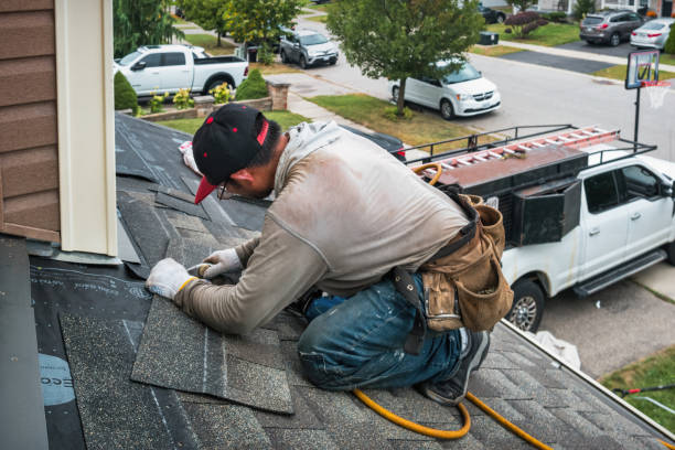 Professional Roof Replacement technician working in Rockbridge, OH
